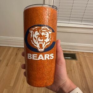 BRAND NEW- Orange Glitter Bears Tumbler- customizable with name
